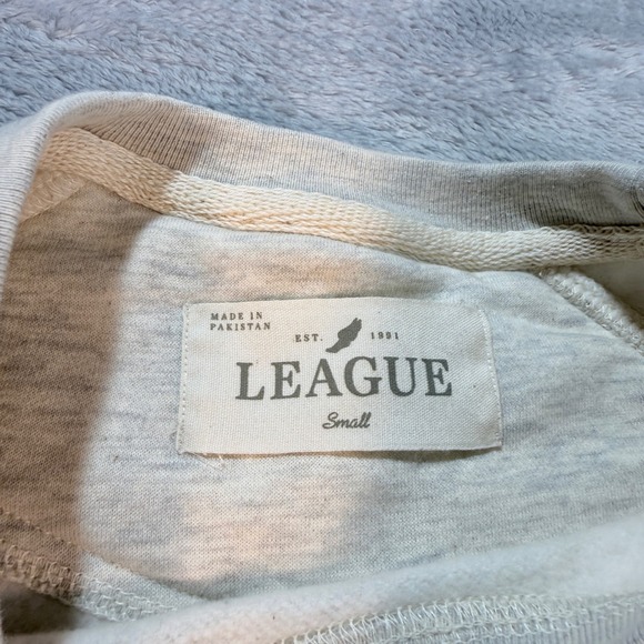 League Clemson Tigers Paw Sweatshirt Pullover Heather Gray/Oatmeal Women's Small - Picture 4 of 8